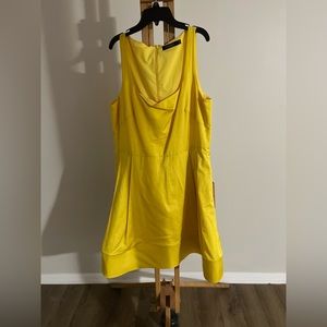 Altered Ralph Lauren fit and flare yellow dress